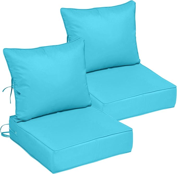 Outdoor Double Piped Edge Cushion Set