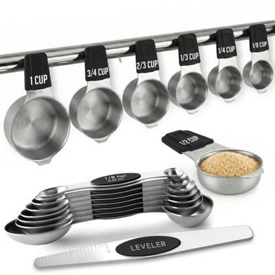 Stainless Steel Measuring Cups and Spoons Set
