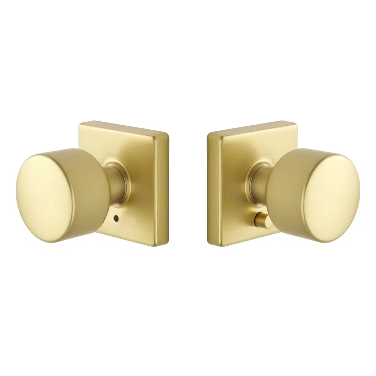 Expressions by Emtek Page Privacy Knobset with Square Rosette, Satin Nickel