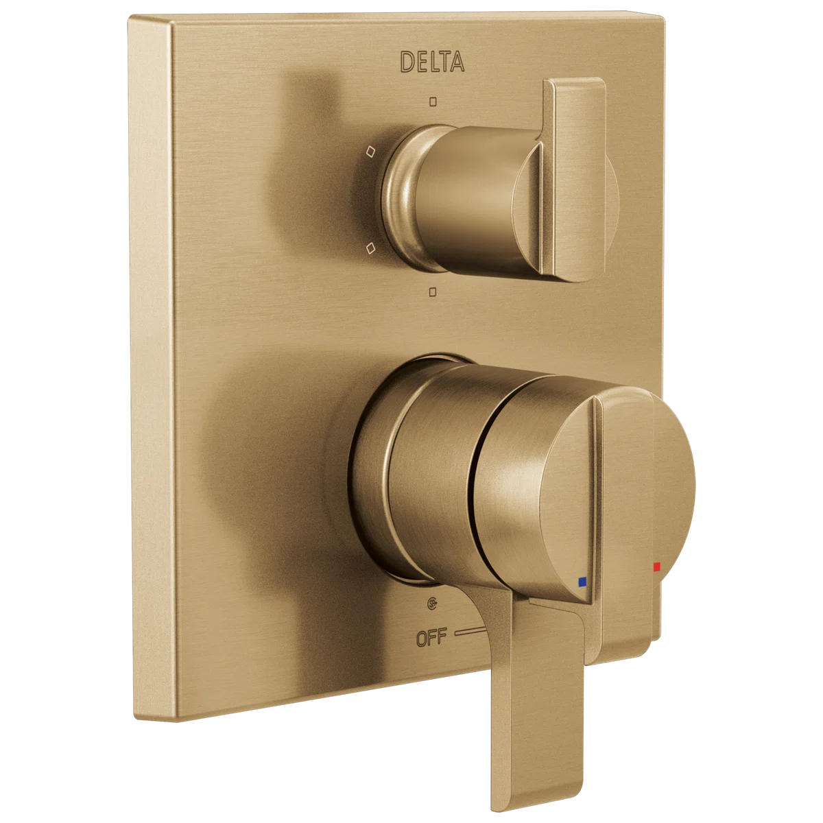 Angular Modern Monitor 17 Series Valve Trim with 6-Setting Integrated Diverter