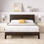Dark wood bed