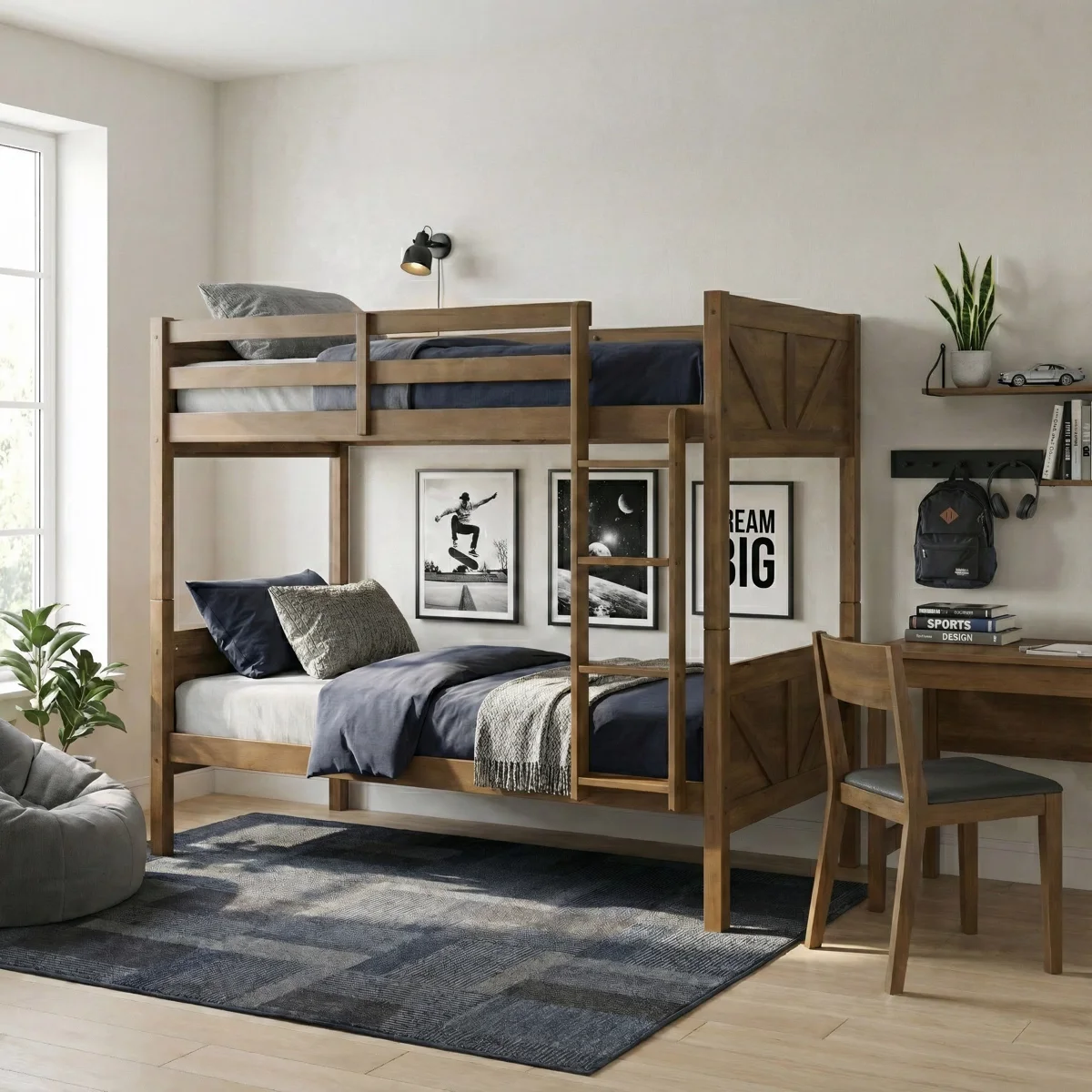 Appolon Solid Wood Bunk Bed