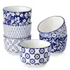 MALACASA 6 oz Porcelain Ramekins, White, RAMEKIN-DISH-043