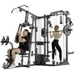(INCOMPLETE) Dual-Sided Smith Machine Power Cage – All-In-One Home Gym With Cable Crossover & Weight Stack
