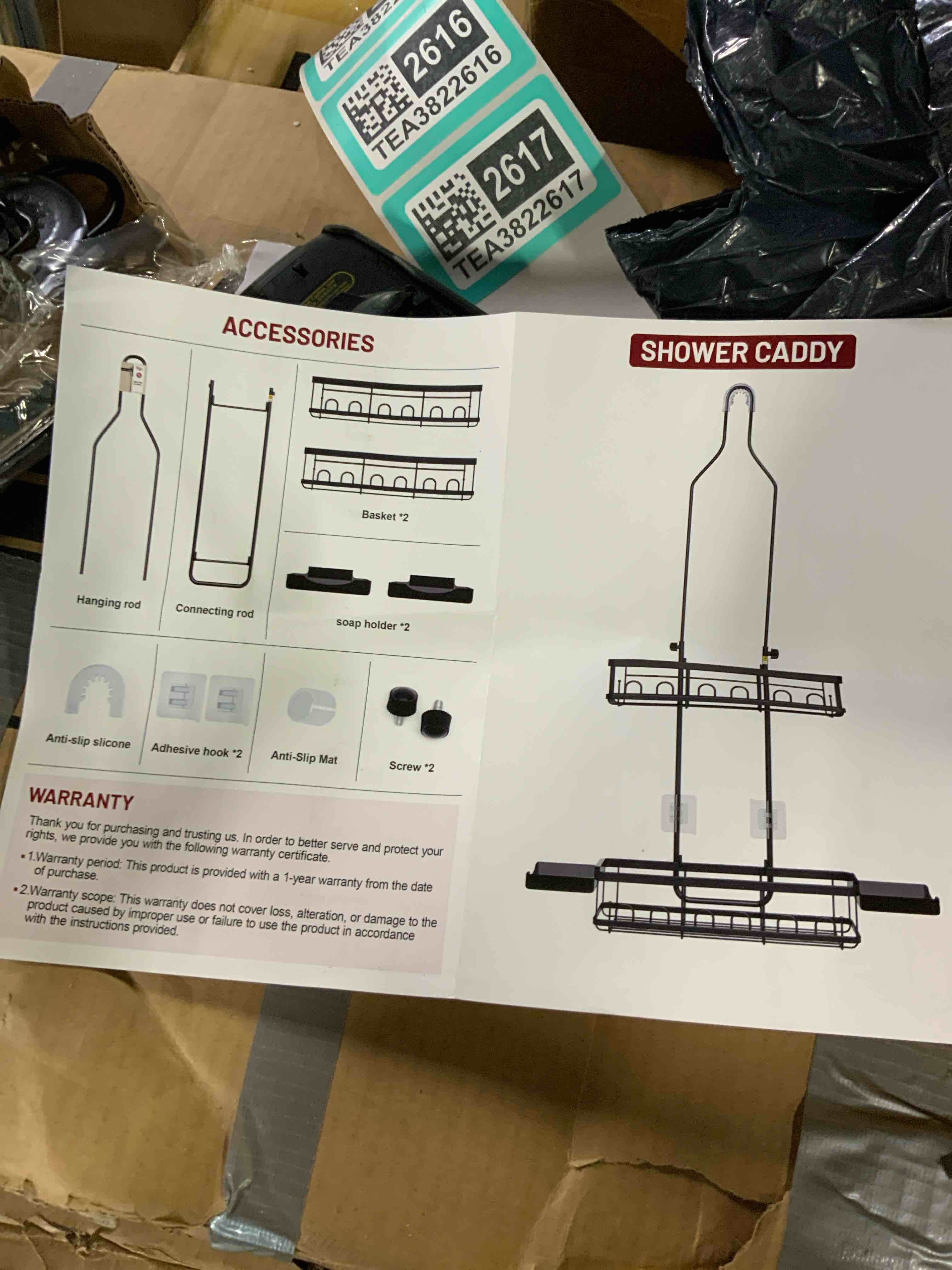 black two tier shower caddy