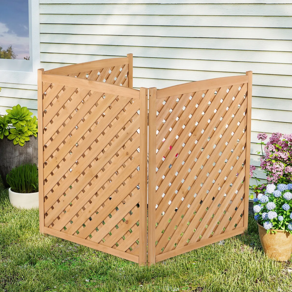 3-panel Outdoor Air Conditioner Fence Screen