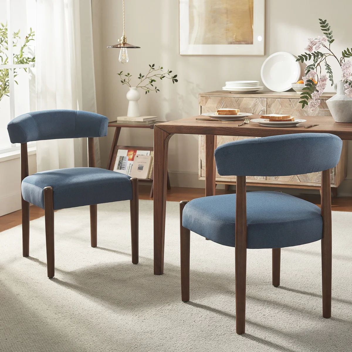 Upholstered Velvet Side Dining Chair (Set Of 2)