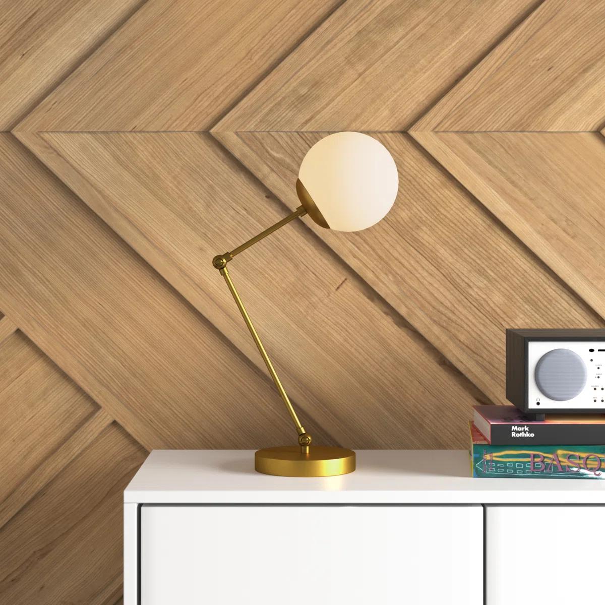 Hawkin 26.4" Brass Standard Table Lamp