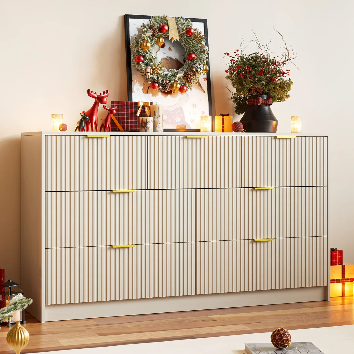 7 - Drawer Dresser, 55.1" W damaged