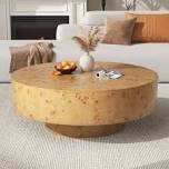 Burl Wood Round Coffee Table