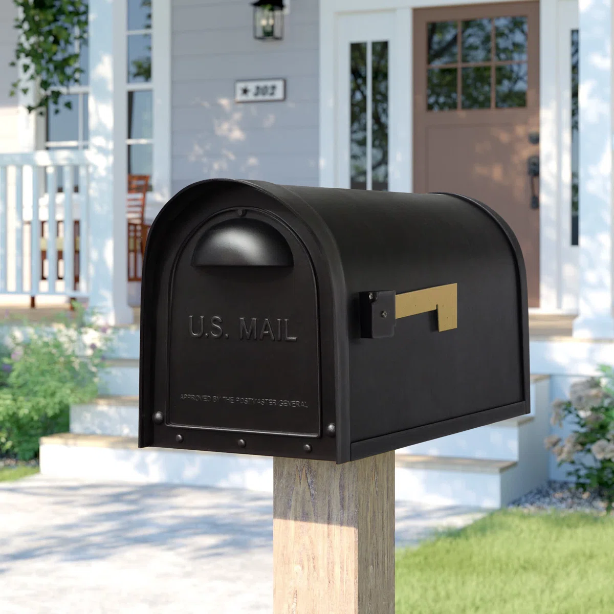 Baldwin 20 x 10 Aluminum Post Mounted Mailbox