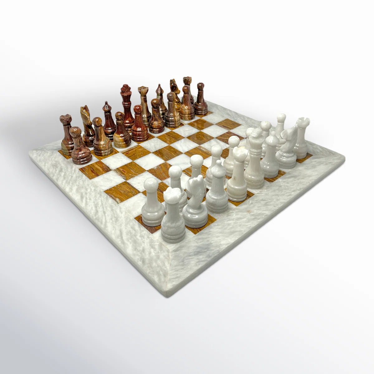 Handmade Marble Chess Set - Large Size Luxury Marble Chess Set With Elegant Gift