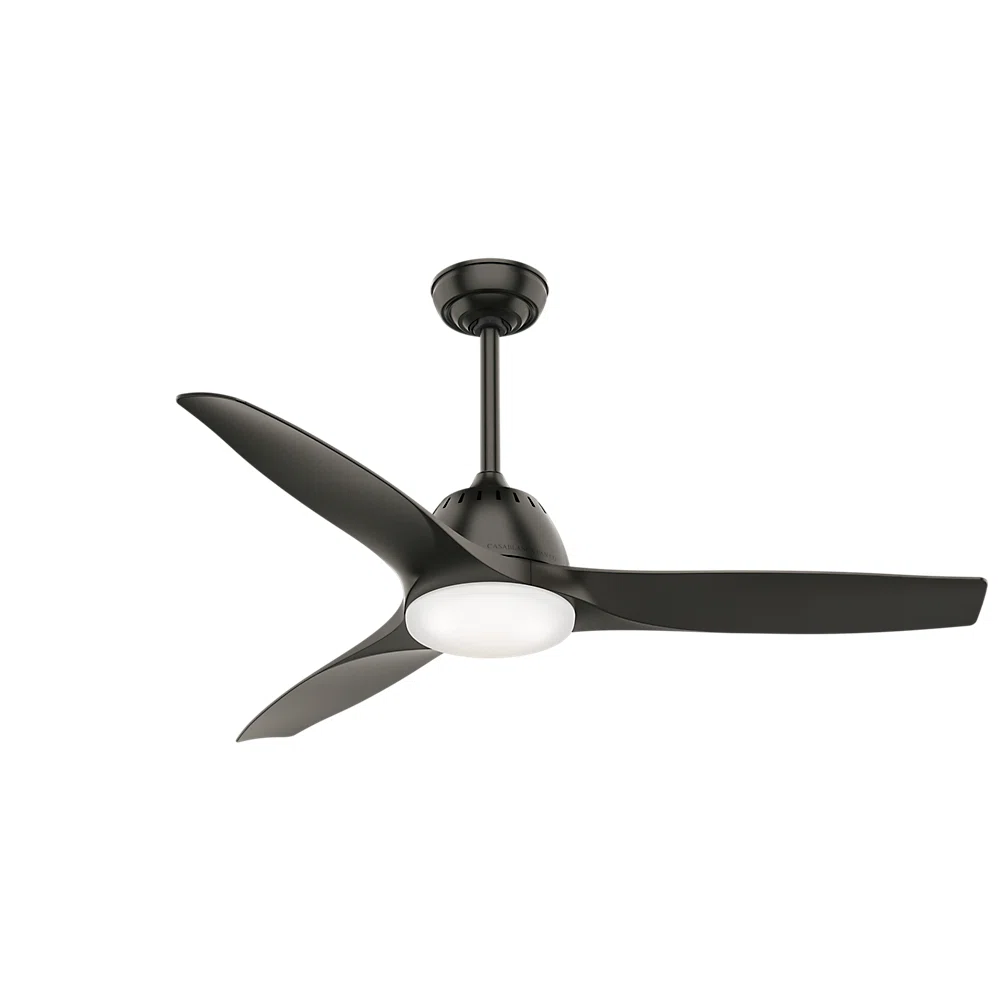 52" Wisp 3 - Blade LED Standard Ceiling Fan with Remote Control and Light Kit Included