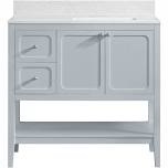 (broken wood)NO SINK Caniya 36 Single Bathroom Vanity with Sink, Cabinet, Open Storage Shelf, and Storage Drawers