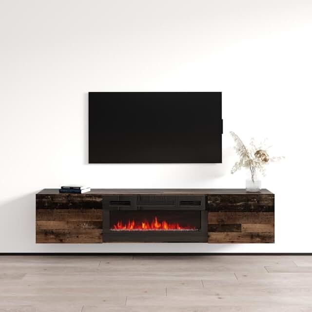 incomplete Calab BL-EF Fireplace TV Stand