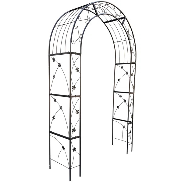 Metal Garden Arch  Garden Arbor Trellis Climbing Plants Support Rose Arch Outdoor Arch