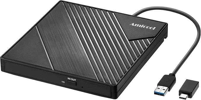 External USB 3.0 and Type-C CD/DVD Drive Reader Writer