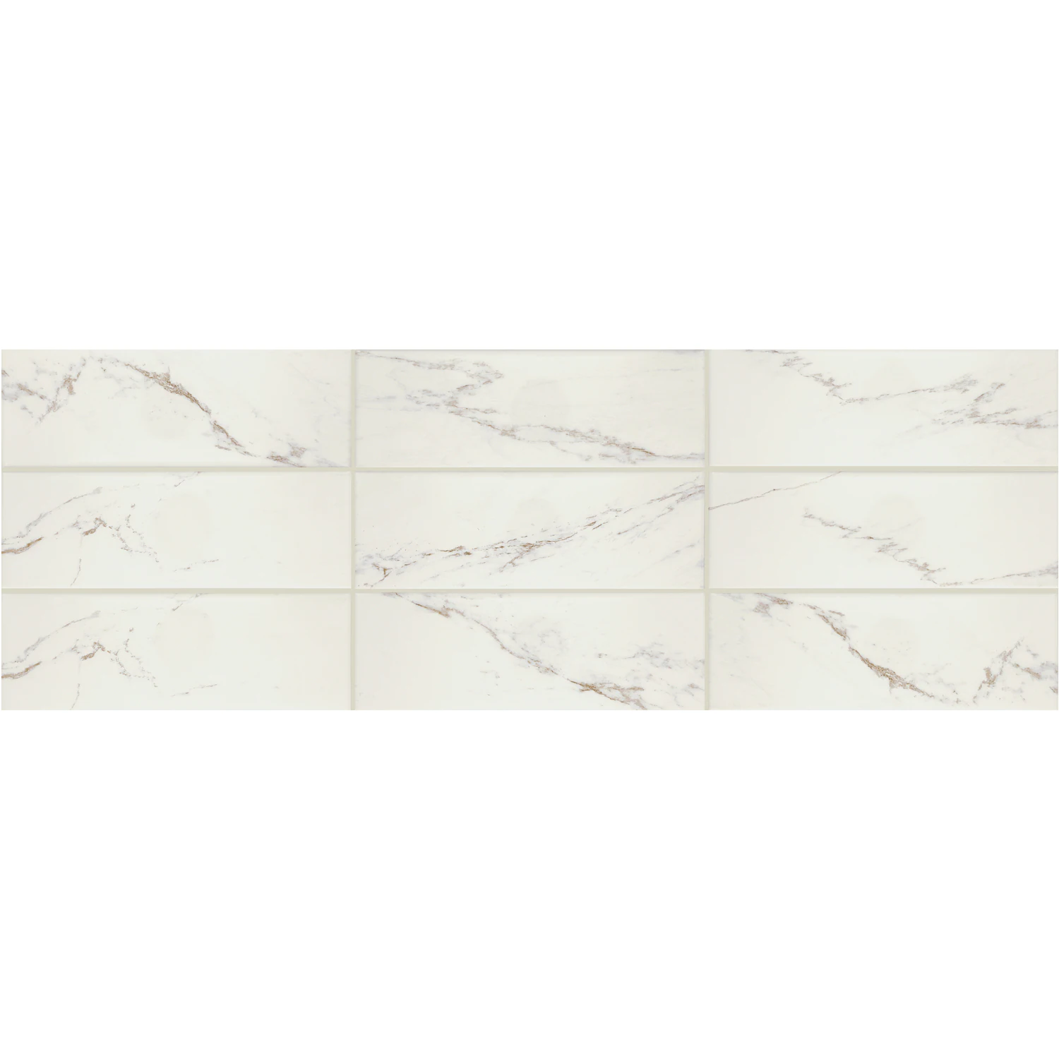 Style Selections Marble Manor Calacatta Ceramic Mosaic Tile 12-Pack