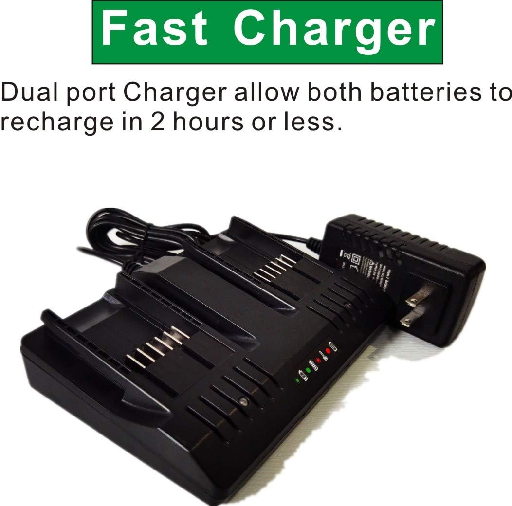 WA3875 Replace Worx 20v Lithium Battery Charger Compatible with Worx 20v Batteries Wa3757 Wa3578 WA3525 Wa3522 WA3544 …