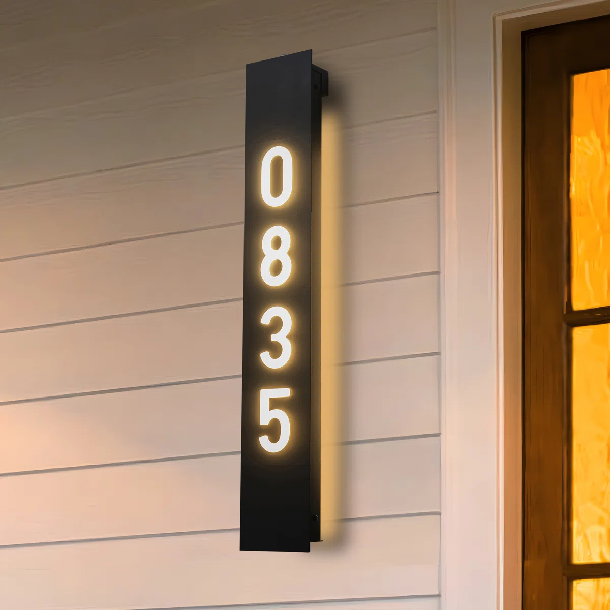 (incomplete ) Black Aluminum Dusk To Dawn Outdoor Wall Light With Acrylic Shade And Door Numbers(optional)