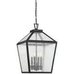 Savoy House Woodstock 4-Light Outdoor Hanging Lantern in Black