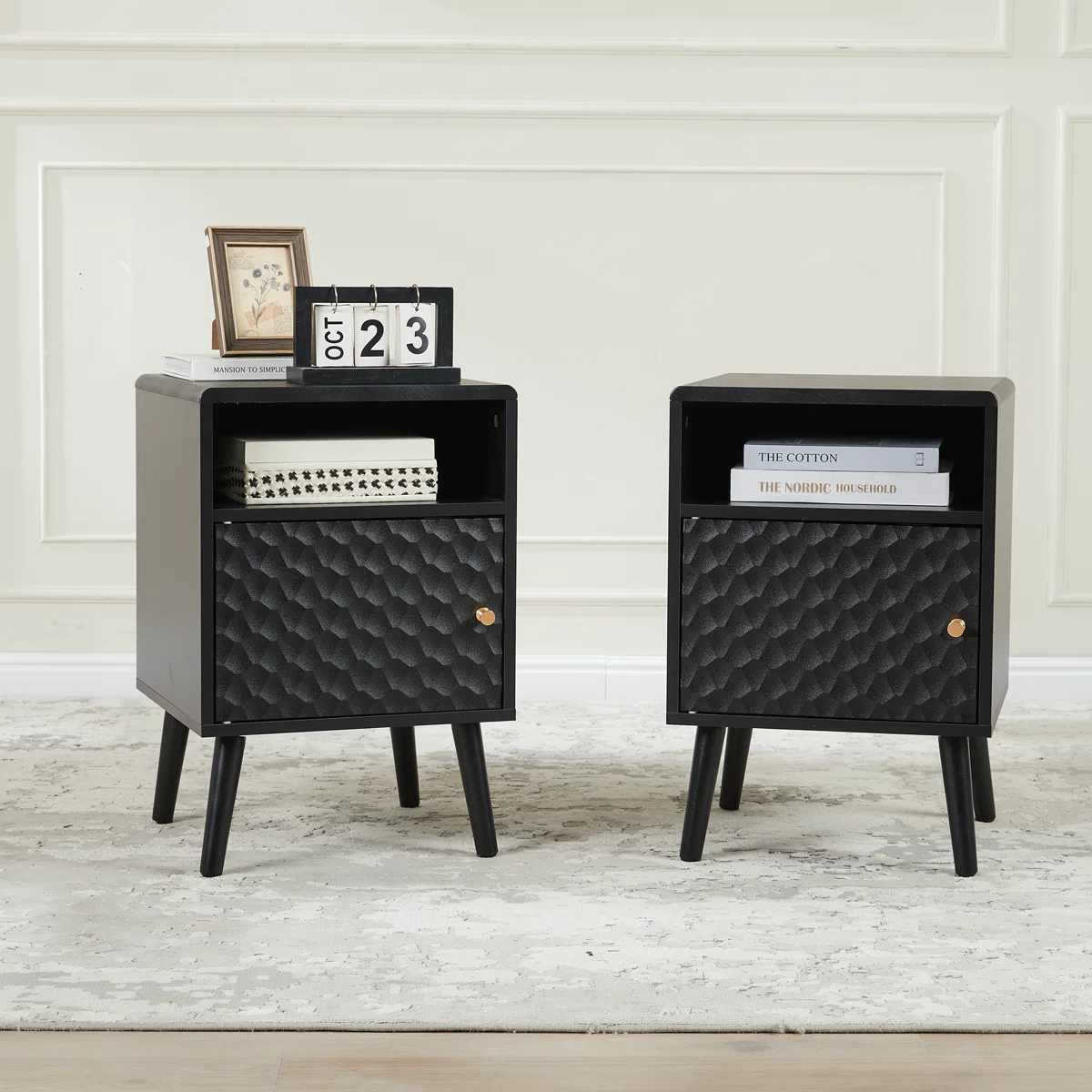 Nightstand Set Bedside Table for Bedroom Living Room (Set of 2)
