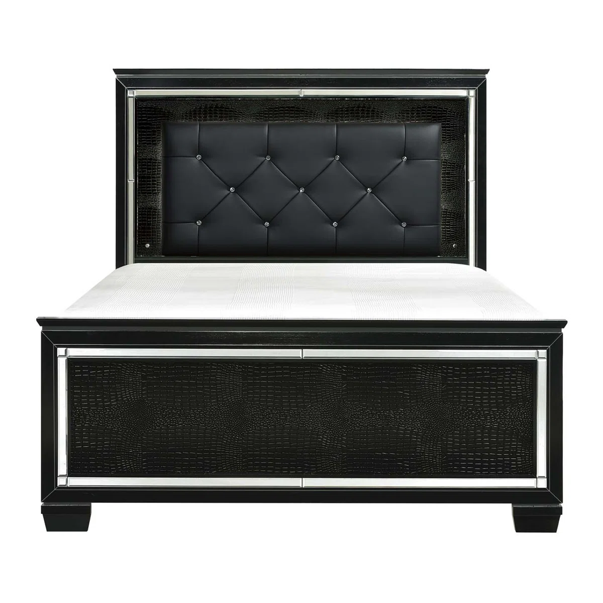 Box 1/3 Oscar Tufted Upholstered Low Profile Standard Bed