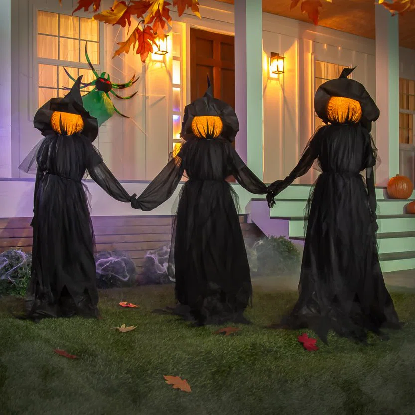 LED Lighted Witch Garden Stake