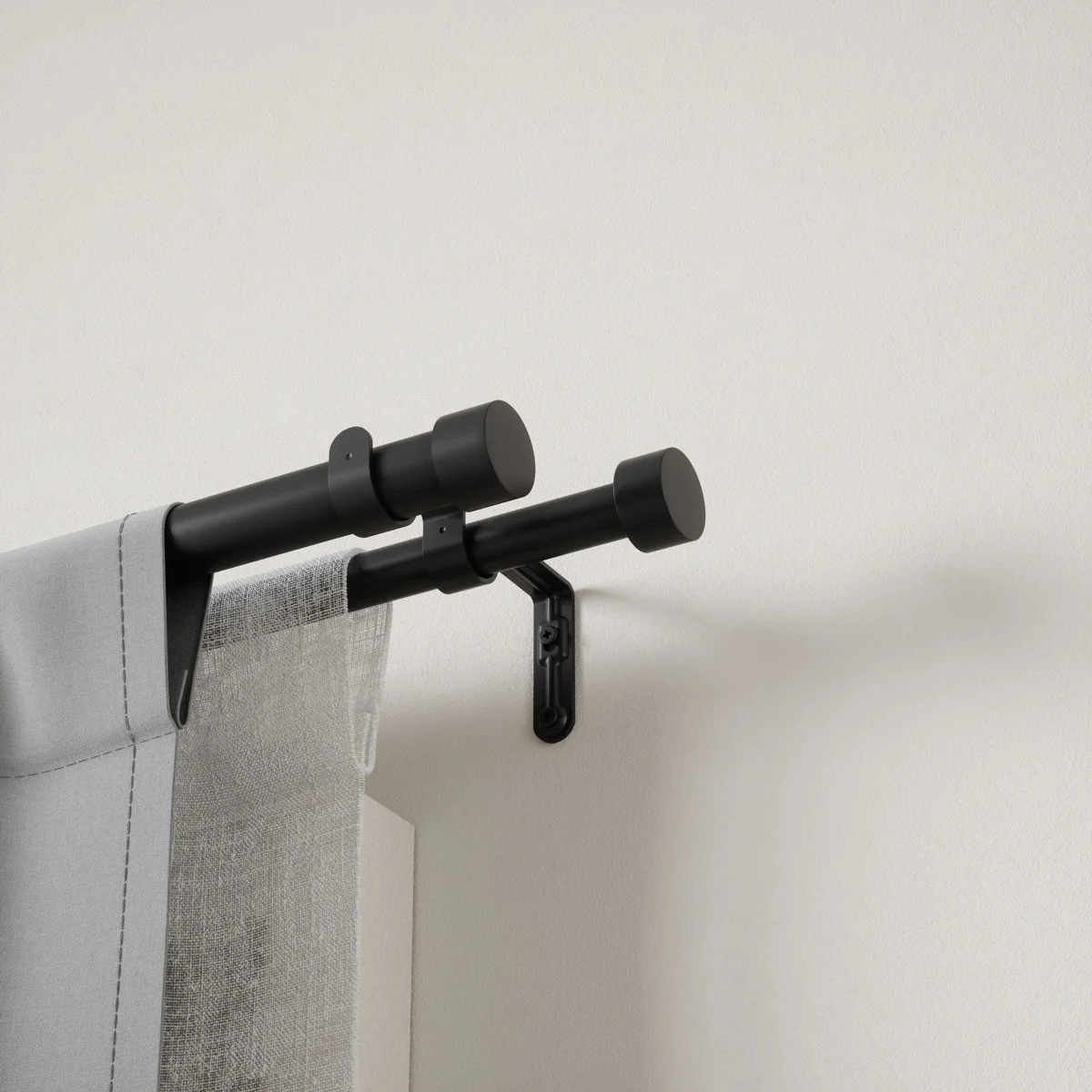 Cappa Drapery Solutions Adjustable 1" Steel Double Curtain Rod Set