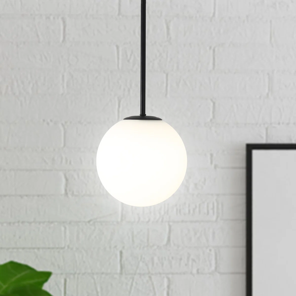 Jawaski 1 - Light 7.87“ Single Globe Schoolhouse Pendant Kitchen Island Pendant