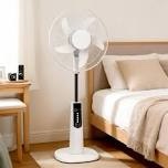 16-Inch 5 Speed Rechargeable Solar Fan Tilt Head Oscillating Pedestal Standing Fan