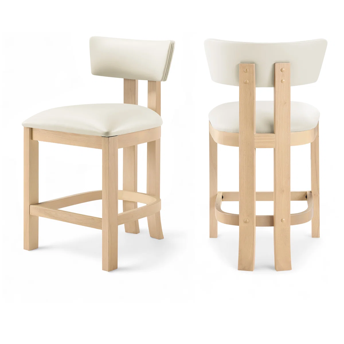 Phalan Vegan Leather Upholstered Counter Stool