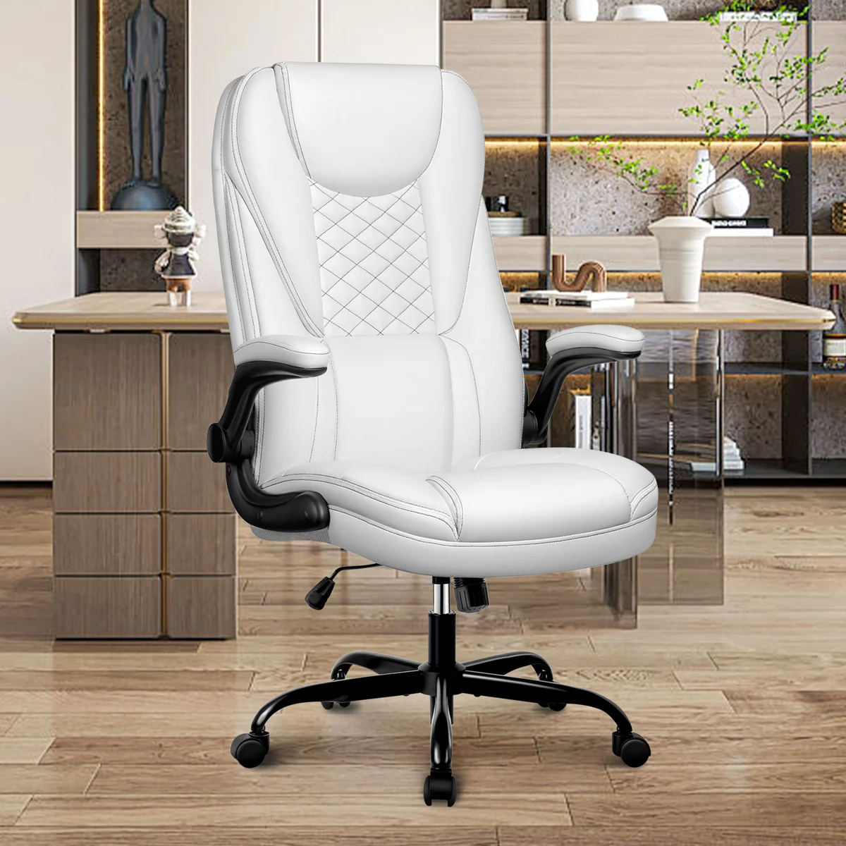 Loriece Ergonomic Executive Chair with Flip-up Armrests