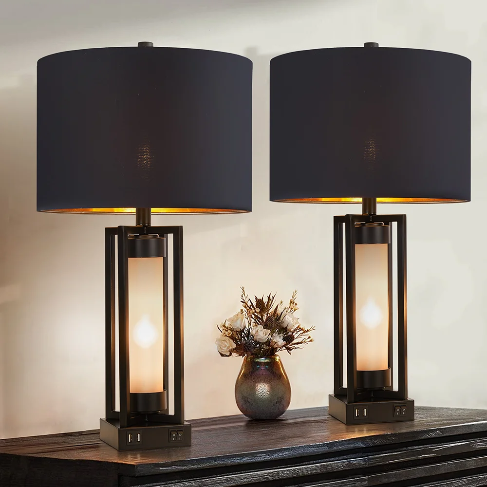 26" H Table Lamp with Night Light