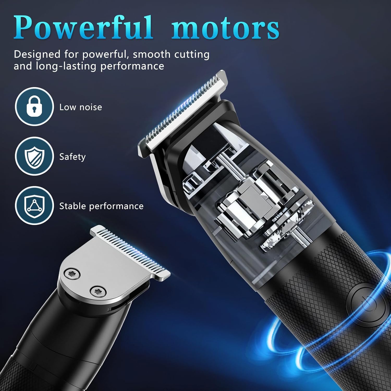 Bomxin Beard Trimmer for Men 6 in 1 Cordless Waterproof Electric Hair Clippers Mustache Body Face Trimmer All in One Grooming Kit with LED Display USB Rechargeable