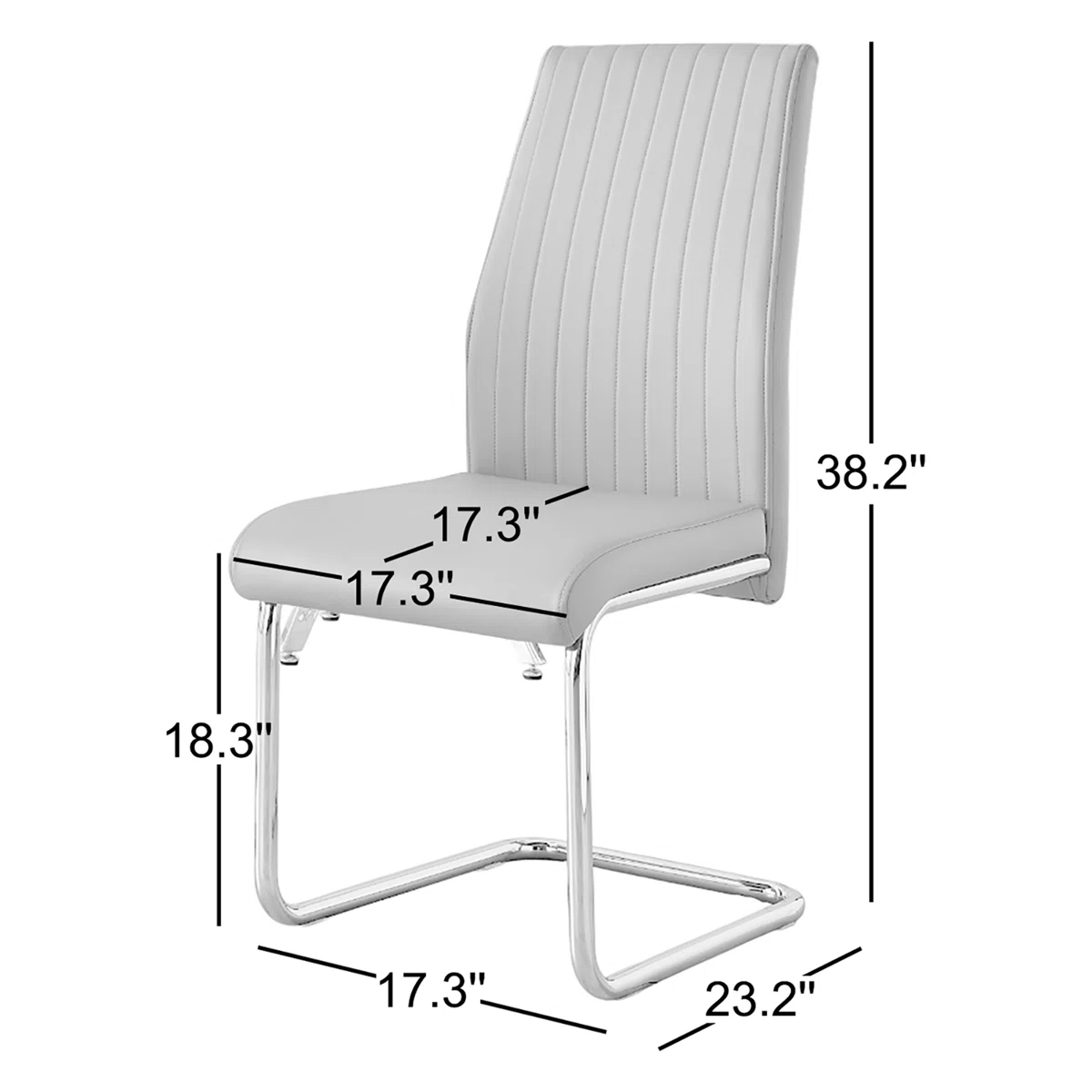 Lazarus Faux Leather Chrome Dining Chairs