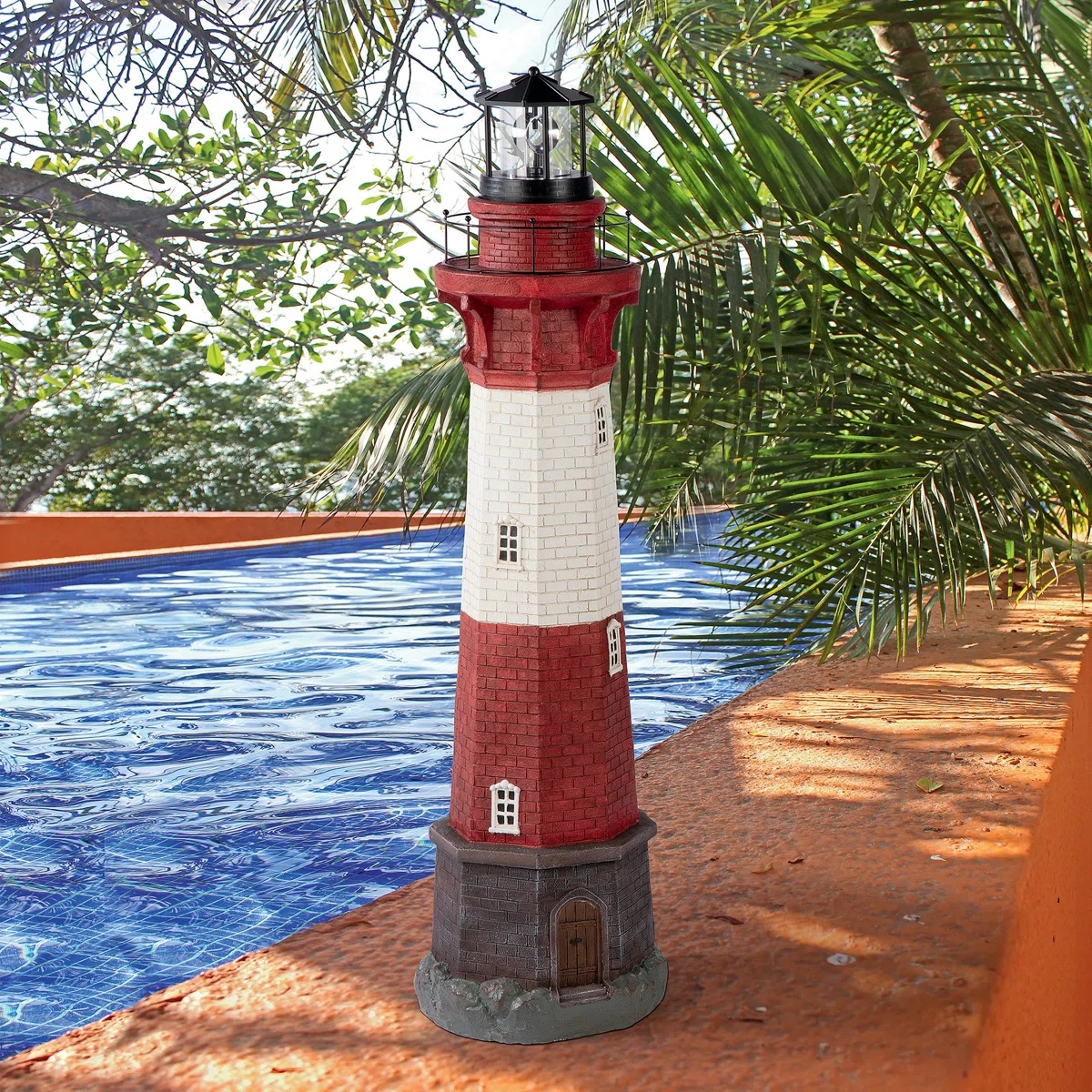 Coastal Solar Lighthouse Statue