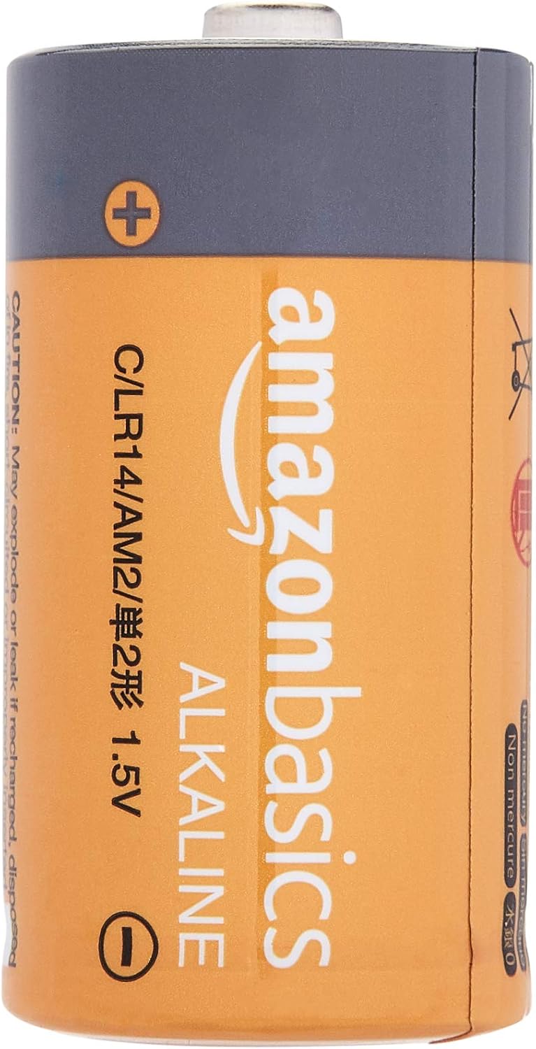 Amazon Basics C Cell All-Purpose Alkaline Batteries, Long-lasting Power, 5-Year Shelf Life, 16 Pack Of 12 Count, 192 Count Total 192 Count (C/LR14)