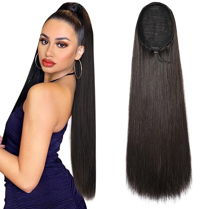 SEIKEA 28" Ponytail Hairpiece - Black Brown