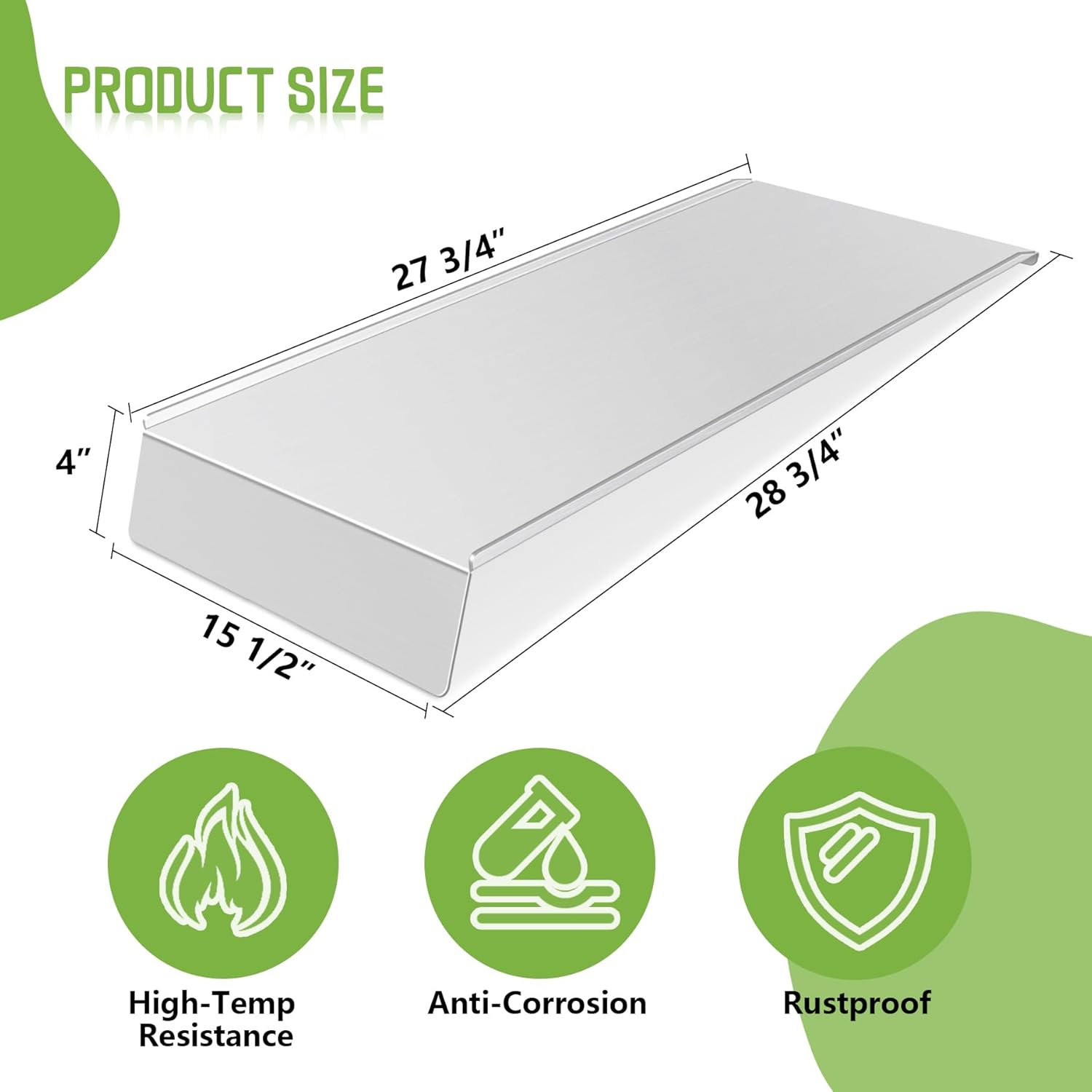 Drip Pan Replacement for Traeger Pro 780 Series BCA1283 KIT0443 BAC780,Stainless Steel Grease Drip Tray Heat Baffle Diffuser Compatible With Traeger Pro 780 Grill Accessories Pro 780 Drip Tray Liner