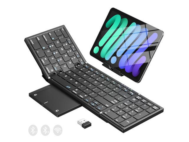 Foldable Bluetooth Keyboard for iOS Tablet & Laptop - Gray