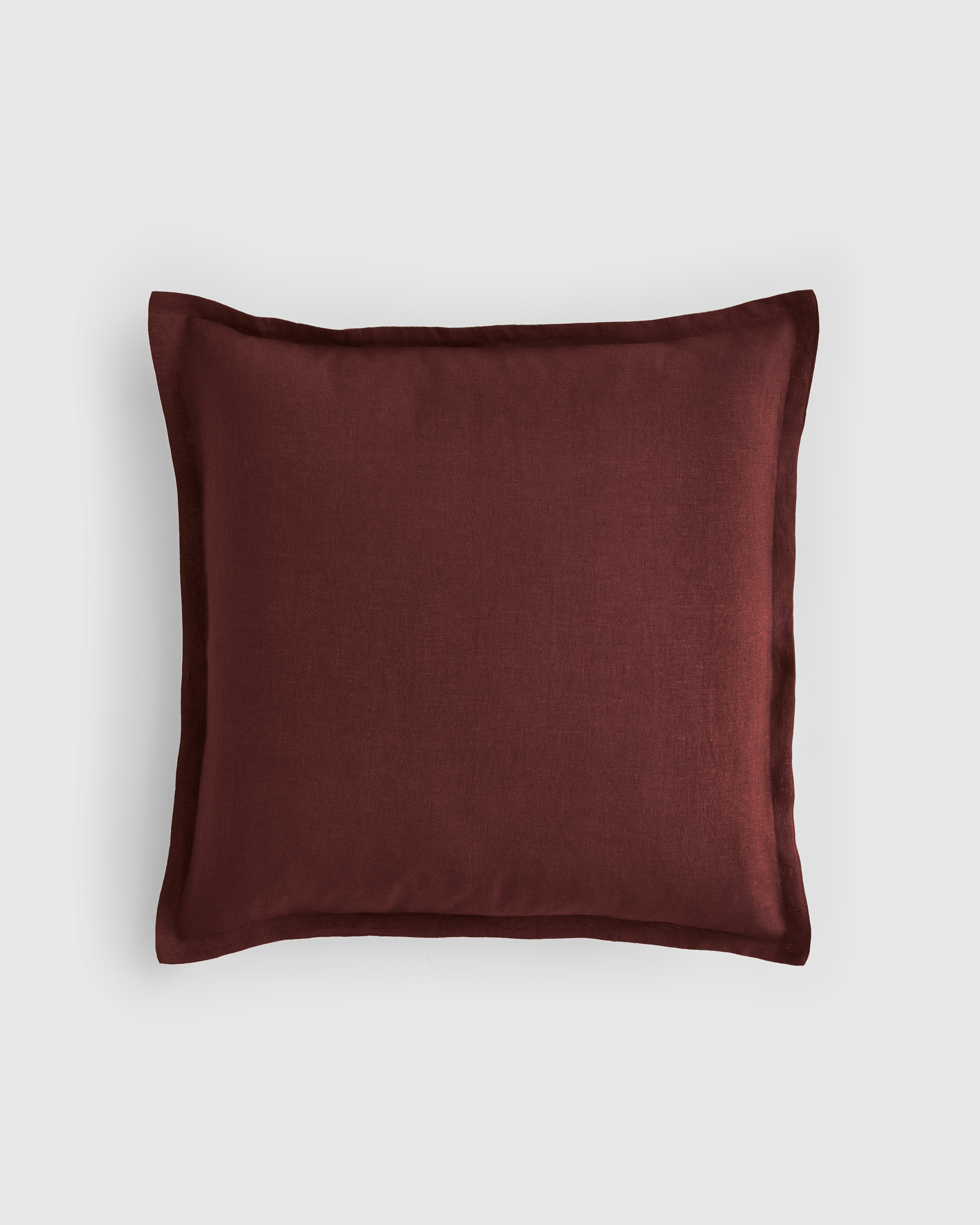 European Linen Euro Sham, Euro, Burgundy