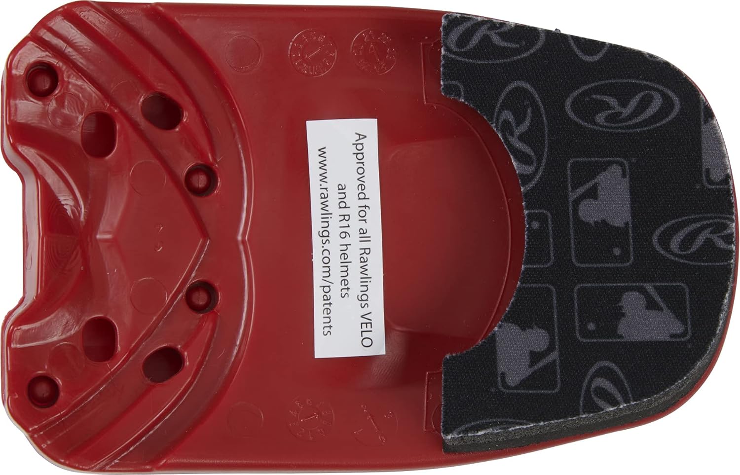 Rawlings | R16 Reversible Extension Piece | Reversible Face Guard | Fits R16 Series Helmets | Matte Matte Scarlet