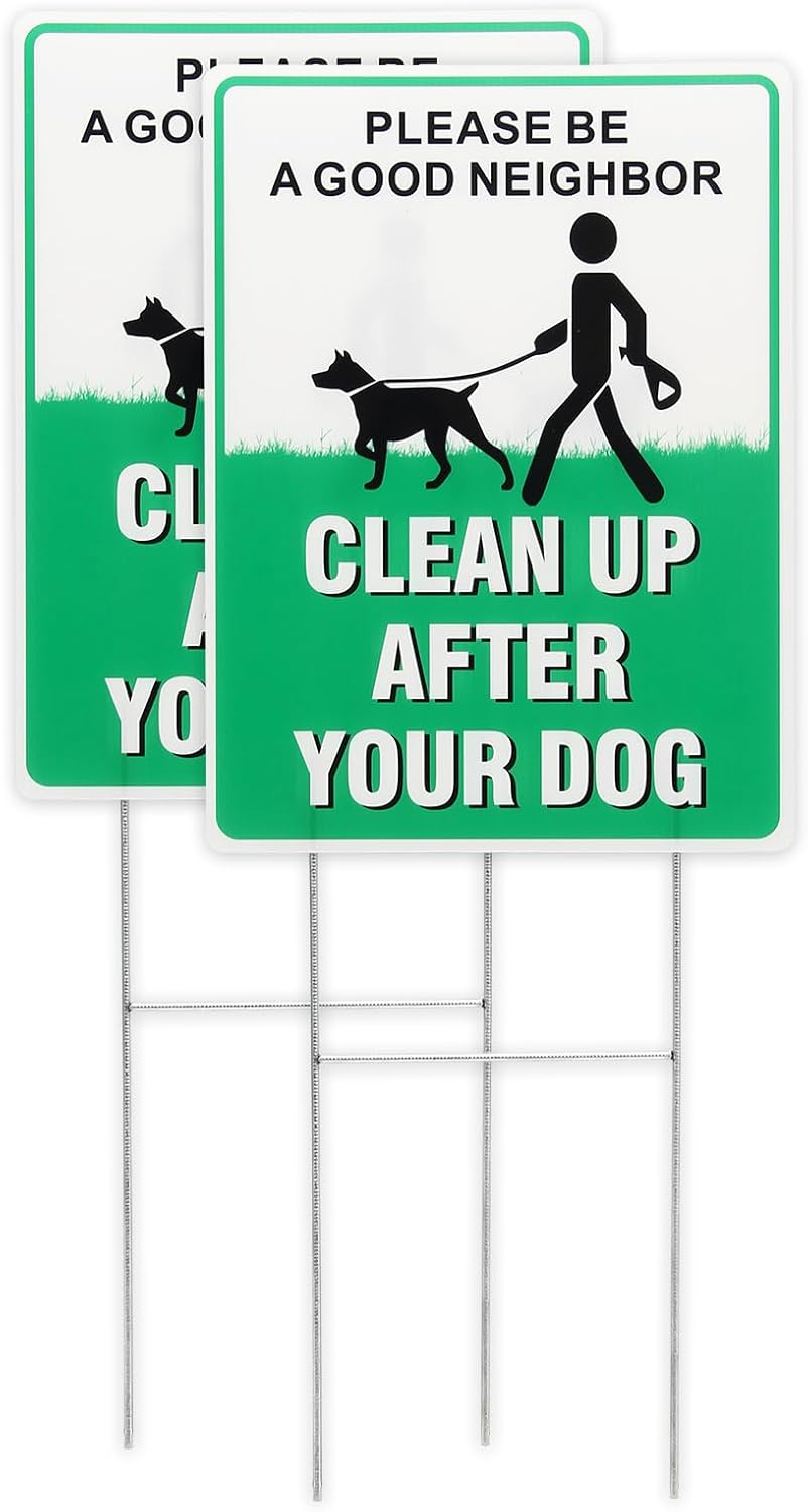 Dog Poop Signs 12.6x9.5
