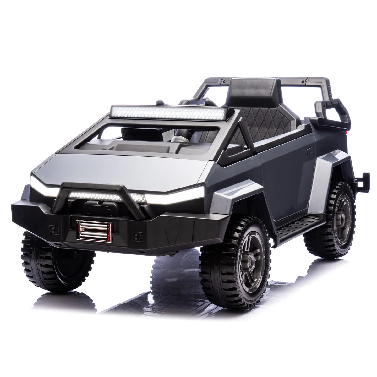 Electric Pickup Truck For Kids, 12V Ride On Toys With Parent Remote Control, Music Player, Led Lights