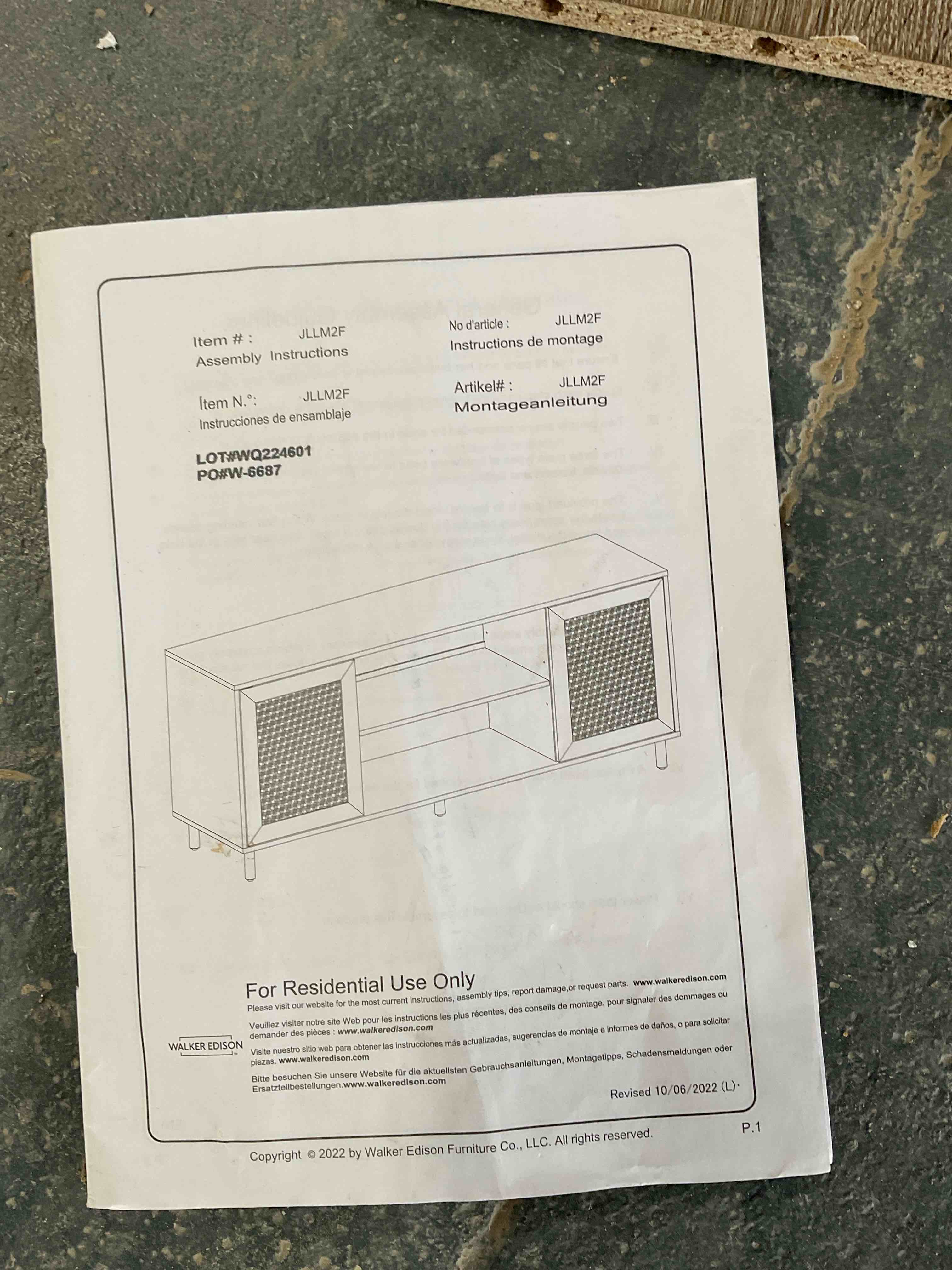 (INCOMPLETE)  TV STAND MISSING HARDWARE