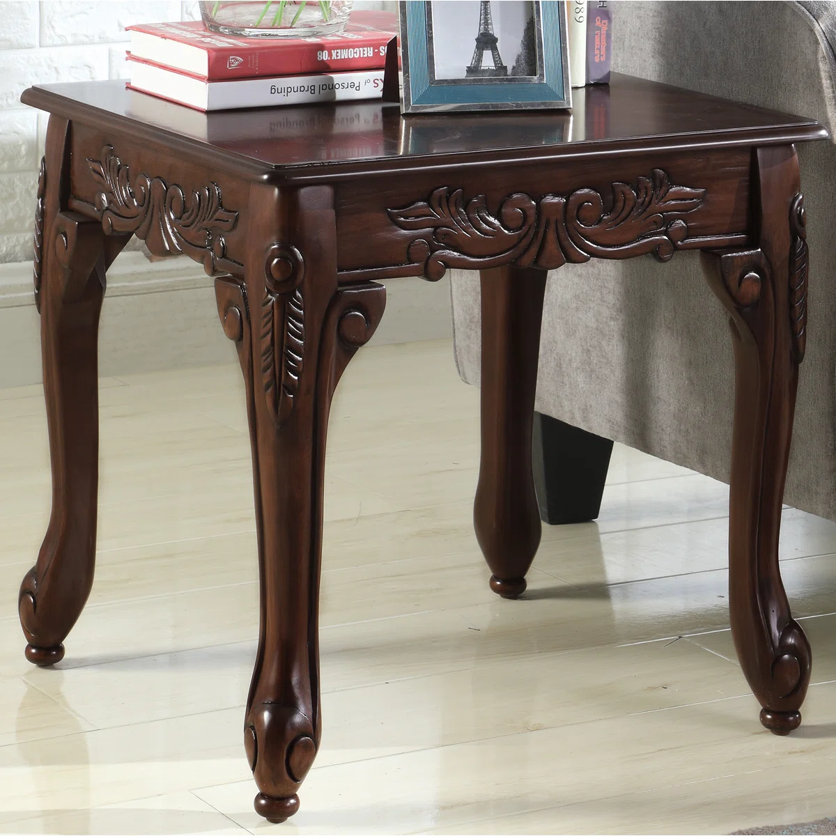Longoria End Table, Traditional Wood End Table