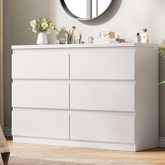 Double Dresser 6 Drawers Box 2/2-Top, Rails/Plinths, Drawer Fronts, Drawer Bottoms, Back Panel
