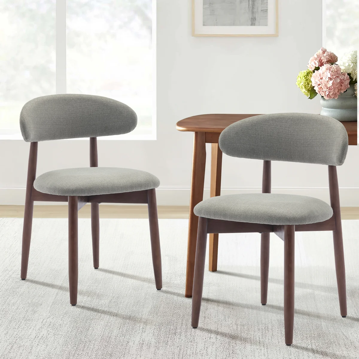 Vannie Upholstered Solid Wood Side Dining Chair