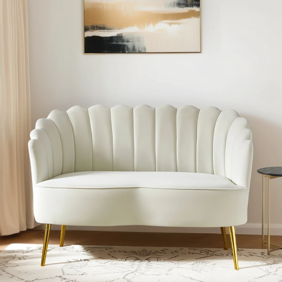Hendrix Velvet Flared Arm Loveseat